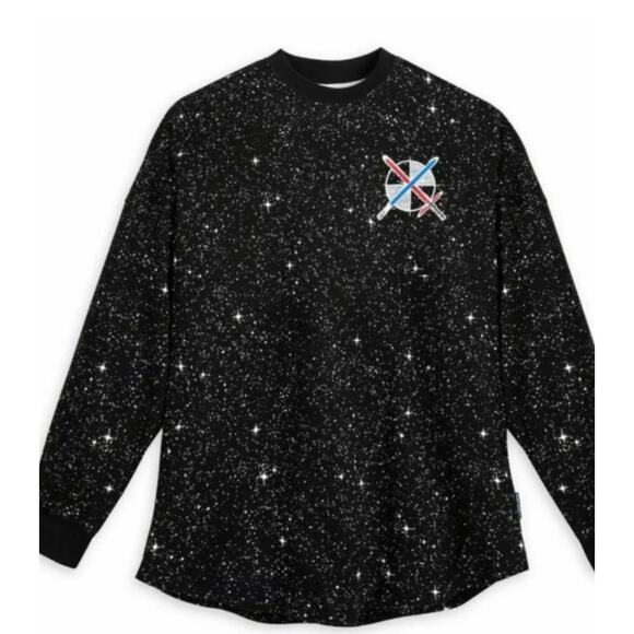 Disney Rise of Skywalker Spirit Jersey Womens Medium Black Longsleeve Graphic - Picture 13 of 13